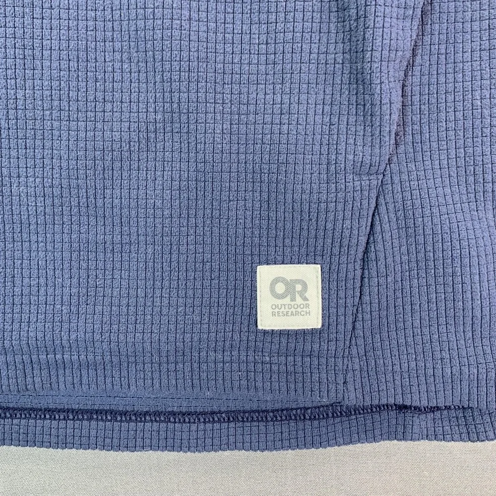 Outdoor Research Trail Mix‎ Snap Pullover Women LG Blue Fleece Mock Neck Hiking
